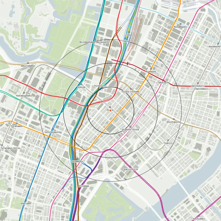 Map of Ginza
