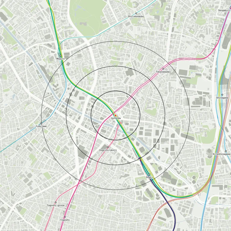 Map of Gotanda