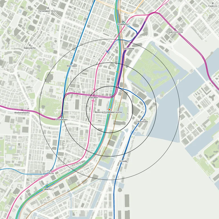 Map of Hamamatsucho