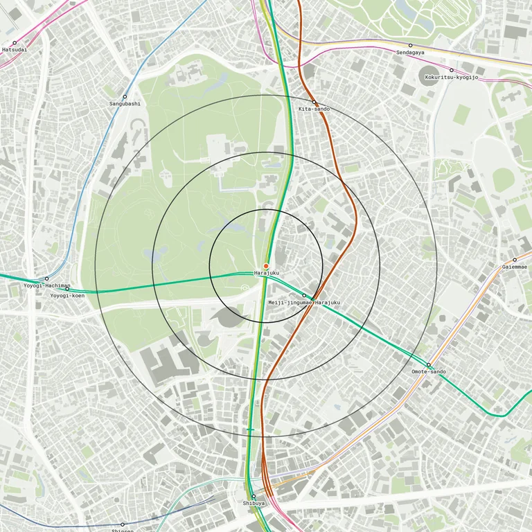 Map of Harajuku