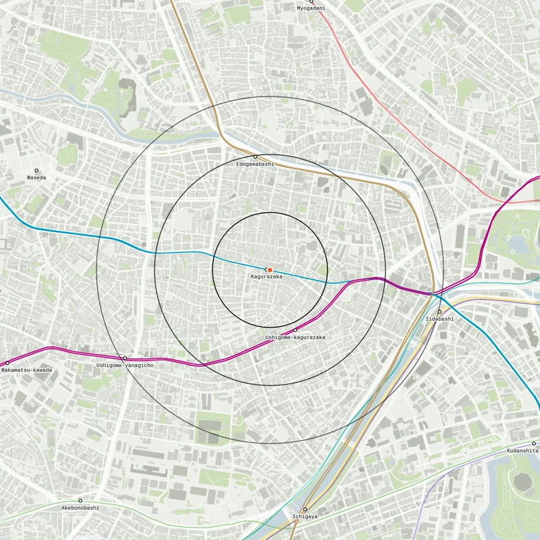 Map of Kagurazaka