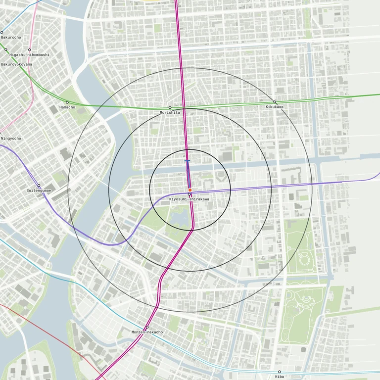 Map of Kiyosumi-Shirakawa