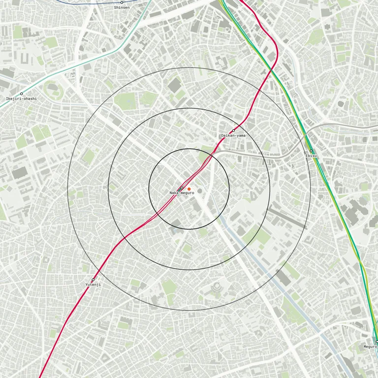 Map of Nakameguro