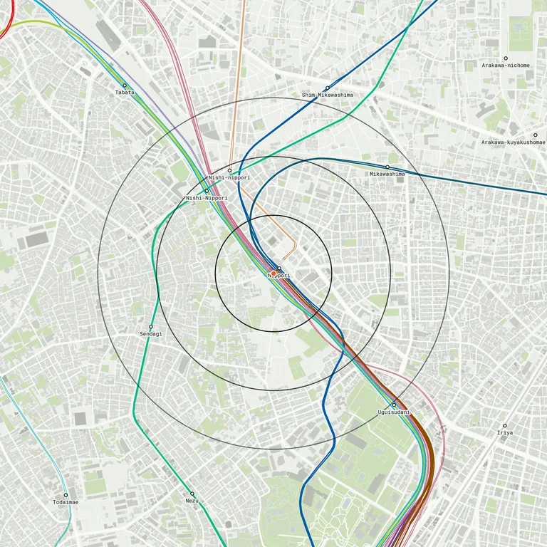 Map of Nippori