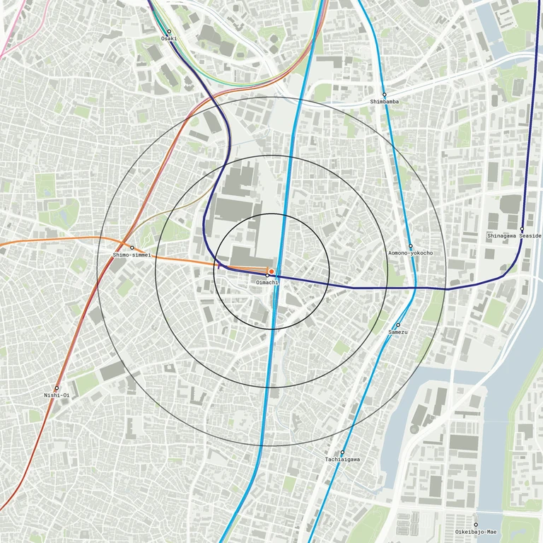Map of Oimachi