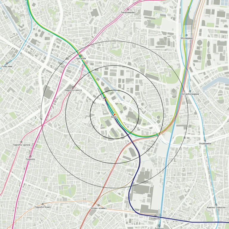 Map of Osaki