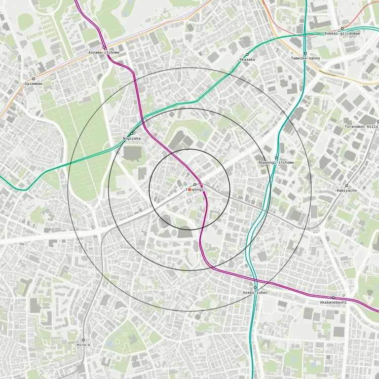 Map of Roppongi