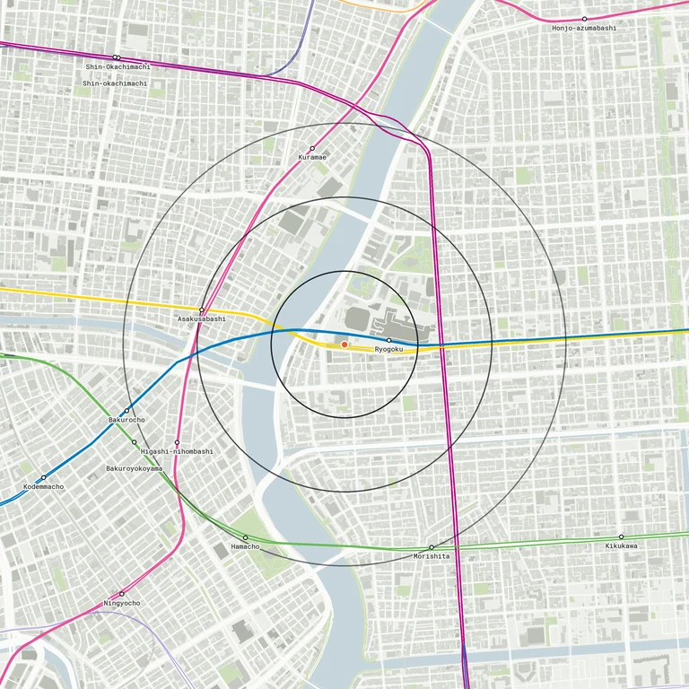 Map of Ryogoku