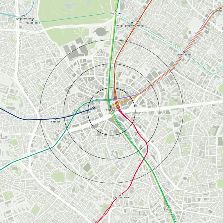 Map of Shibuya