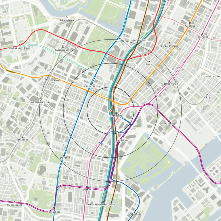 Map of Shimbashi