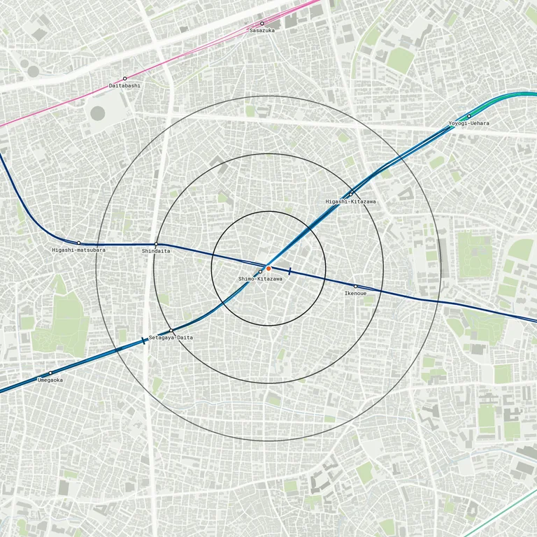Map of Shimokitazawa