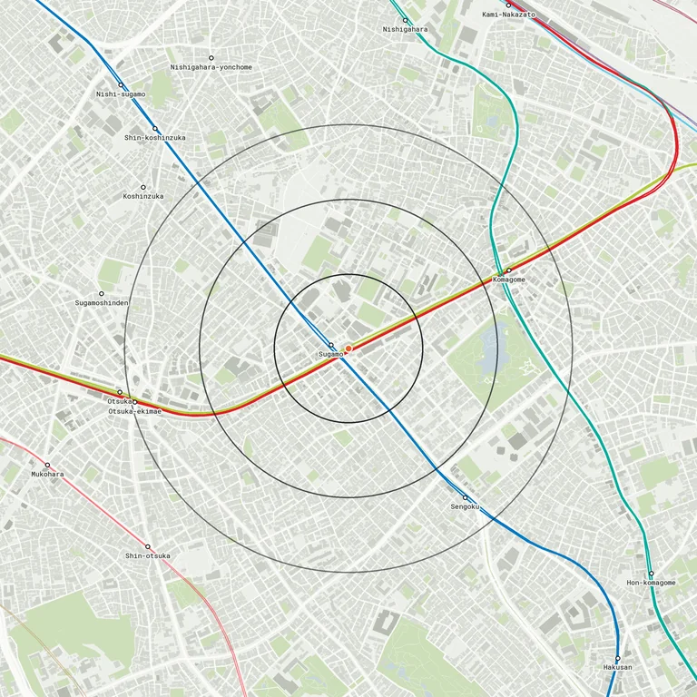 Map of Sugamo