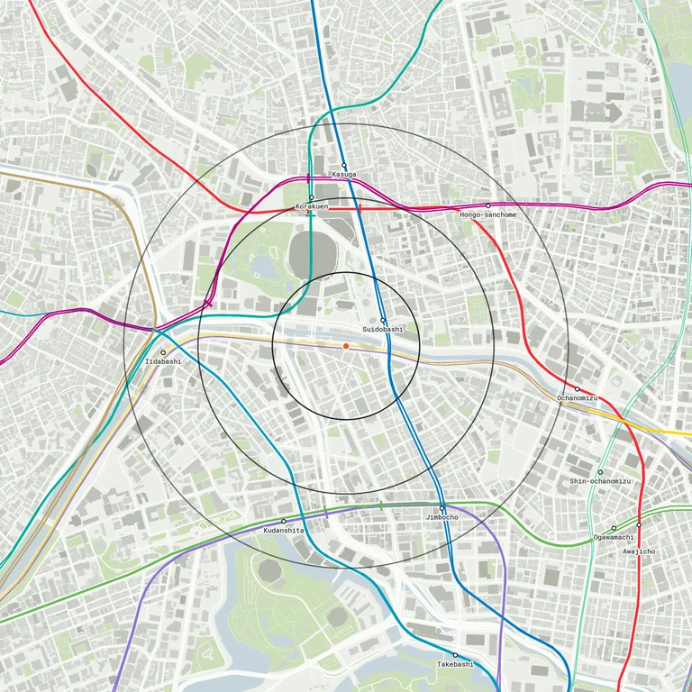 Map of Suidobashi
