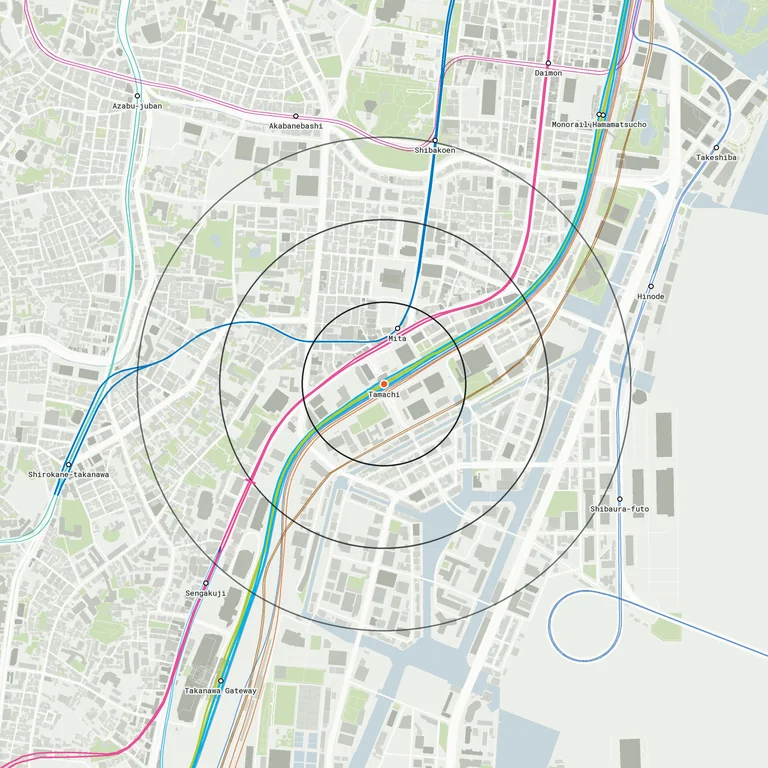 Map of Tamachi