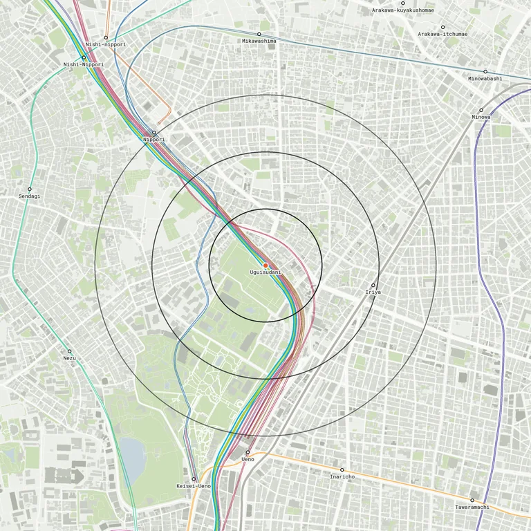 Map of Uguisudani